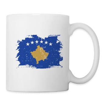 Kosovo Flagge Fahne Fan Liebe Geschenk - Tasse - Weiß - Rechts