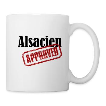 T-shirt humour Alsace pour Alsacien approved - Mug blanc - blanc - Droite
