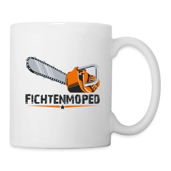 Kettensäge Motorsäge Holzfäller Wald Forstwirt - Tasse - Weiß - Rechts