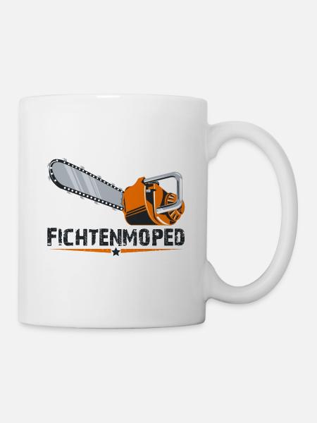 Kettensäge Motorsäge Holzfäller Wald Forstwirt - Tasse - Weiß