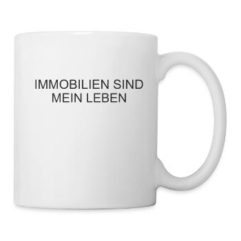 Immobilien sind mein Leben - Tasse - Weiß - Rechts