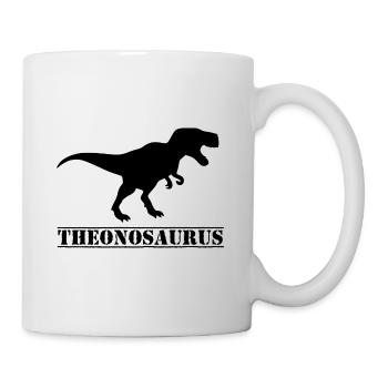 Theo Dinosaurier - Tasse - Weiß - Rechts
