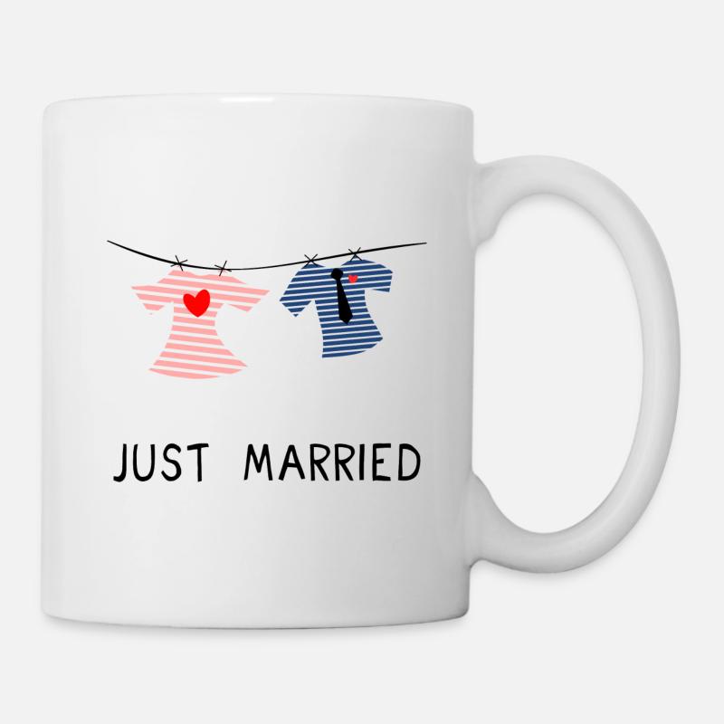 JUST MARRIED. MARRIED. ES LEBE DIE EHE - Tasse - Weiß