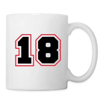 18 Zahl symbol - Tasse - Weiß - Rechts