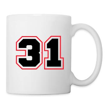 31 symbole de nombre - Mug blanc - blanc - Droite