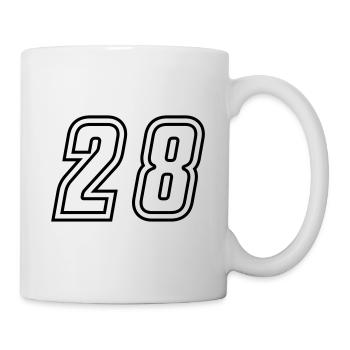 28 Zahl nummer - Tasse - Weiß - Rechts