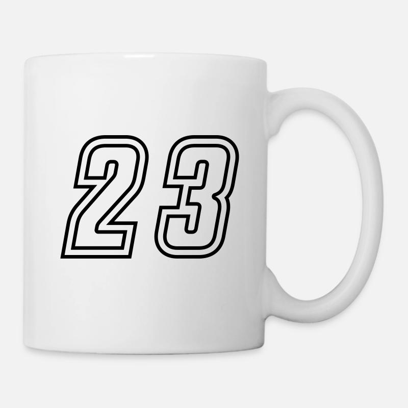 23 Numéro de numéro - Mug blanc - blanc