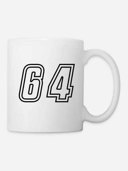 64 Number number - Mug - white