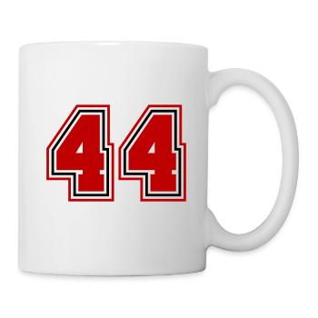 44 Zahl symbol - Tasse - Weiß - Rechts