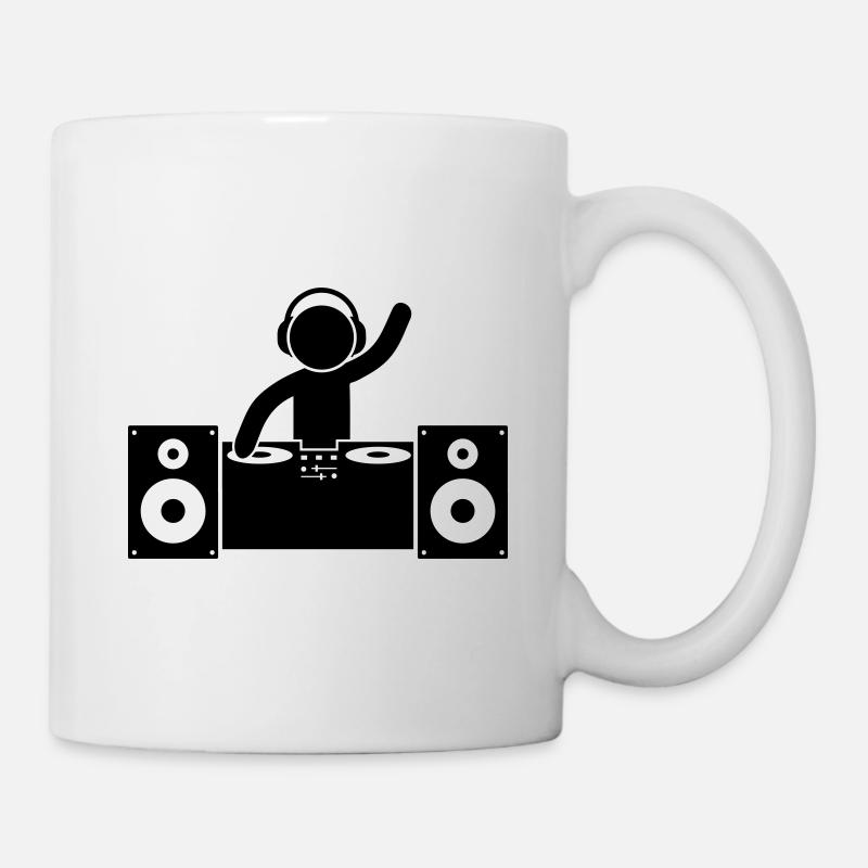dj turntables - Tasse - Weiß