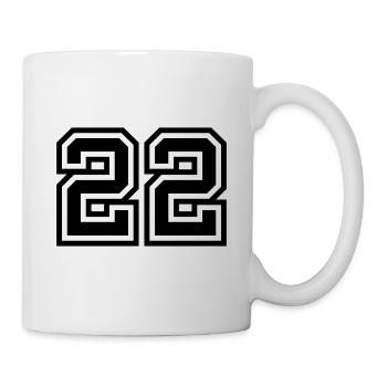 22 number symbol - Mug - white - Right
