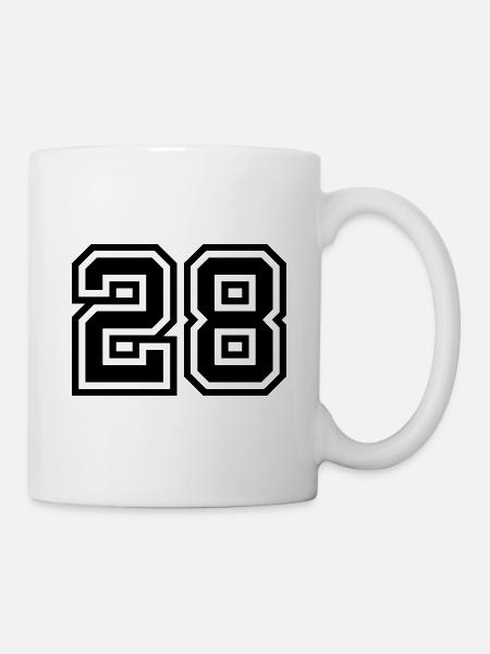 Symbole numérique 28 - Mug blanc - blanc