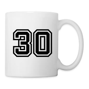 Symbole de 30 chiffres - Mug blanc - blanc - Droite