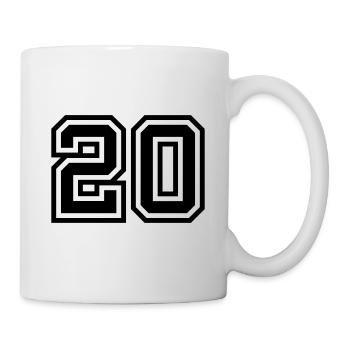 20 number symbol - Mug - white - Right