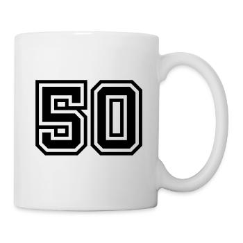 50 number symbol - Mug - white - Right