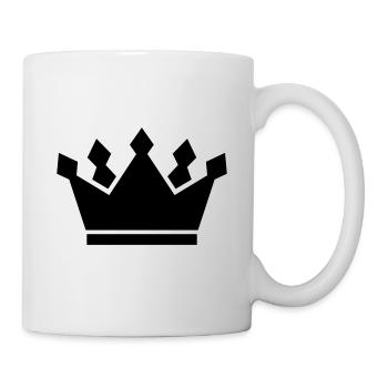 Krone Symbol icon - Tasse - Weiß - Rechts