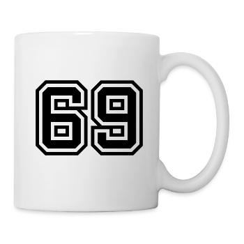 69 Zahl Symbol - Tasse - Weiß - Rechts