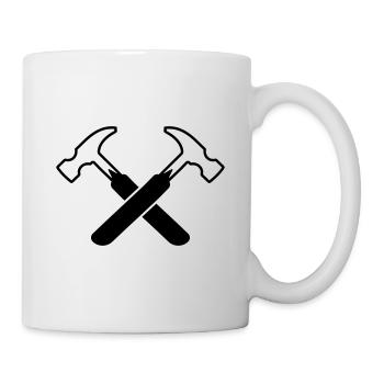 Symbole du marteau - Mug blanc - blanc - Droite