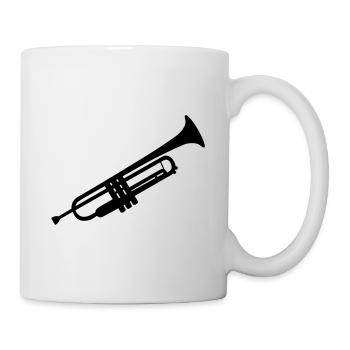 Musique de trompette - Mug blanc - blanc - Droite