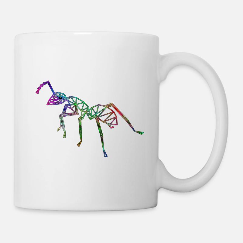 Gitter Ameise Neon Farben - Tasse - Weiß