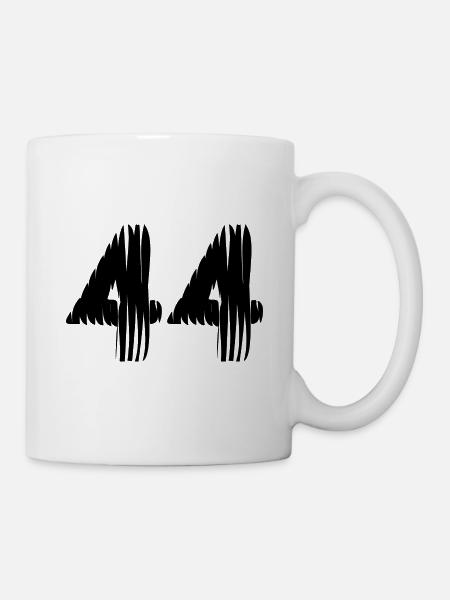 44 Zahl Trikot - Tasse - Weiß