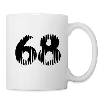68 Zahl Trikot - Tasse - Weiß - Rechts