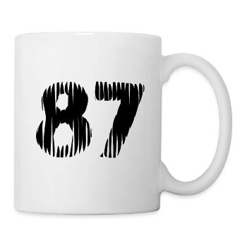 87 Zahl Trikot - Tasse - Weiß - Rechts