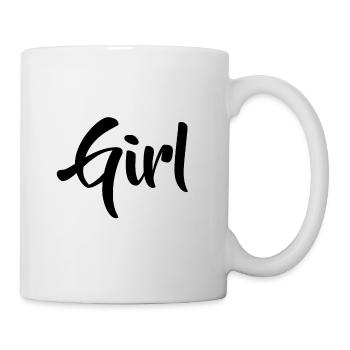 Girl - Schriftzug - Tasse - Weiß - Rechts