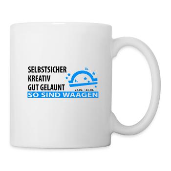 Sternzeichen Waage Eigenschaften, Tierkreiszeichen - Tasse - Weiß - Rechts
