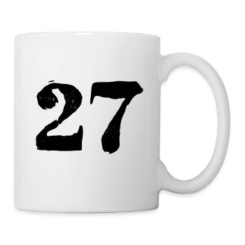 Maillot à 27 chiffres - Mug blanc - blanc - Droite