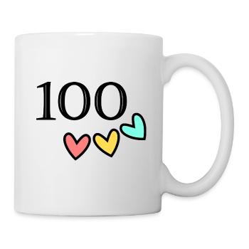 100 ANS. 100e ANNIVERSAIRE. ANNIVERSAIRE 100 ANS. - Mug blanc - blanc - Droite
