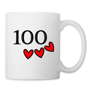 100 ANS. 100e ANNIVERSAIRE. ANNIVERSAIRE 100 ANS. - Mug blanc - blanc - Droite