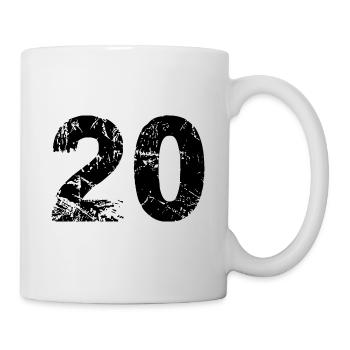 20 Zahl Trikot - Tasse - Weiß - Rechts