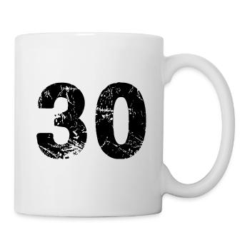 Maillot à 30 chiffres - Mug blanc - blanc - Droite