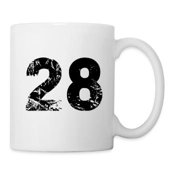 28 Number jersey - Mug - white - Right
