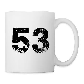 Maillot à 53 numéros - Mug blanc - blanc - Droite