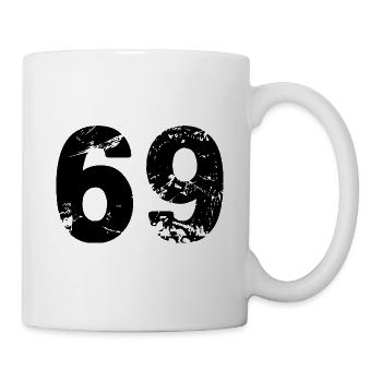 69 Zahl Trikot - Tasse - Weiß - Rechts