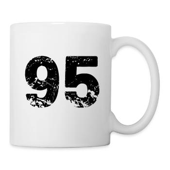 Maillot à 95 numéros - Mug blanc - blanc - Droite