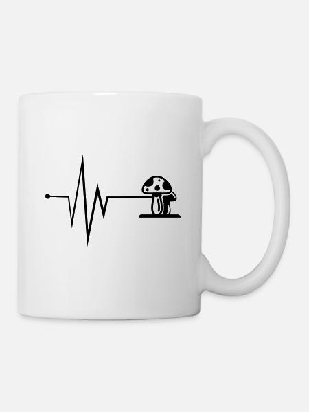 Pilze Puls - Tasse - Weiß