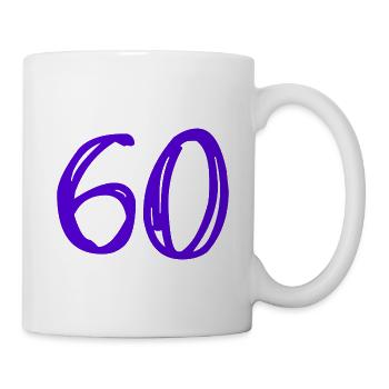 60 YEARS. 60TH ANNIVERSARY. BIRTHDAY 60 YEARS. 60 - Mug - white - Right