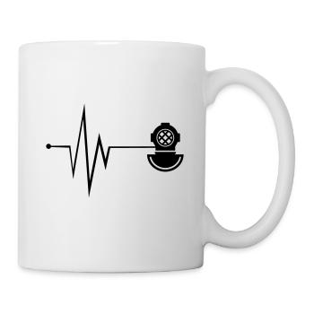Taucherhelm Tauchen Puls - Tasse - Weiß - Rechts