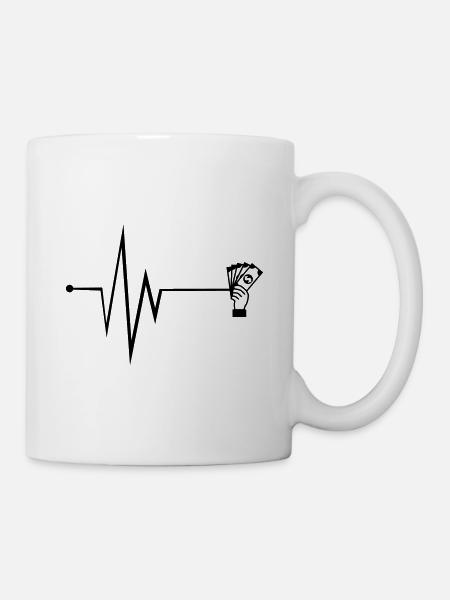 Geld Money Puls - Tasse - Weiß