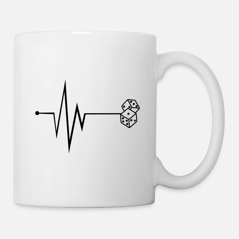 Würfel Casino Puls - Tasse - Weiß