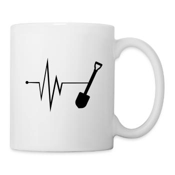 Shovel Pulse Silhouette - Mug - white - Right