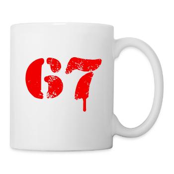 67 number symbol - Mug - white - Right