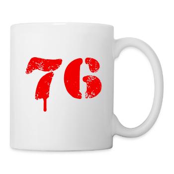 76 number symbol - Mug - white - Right