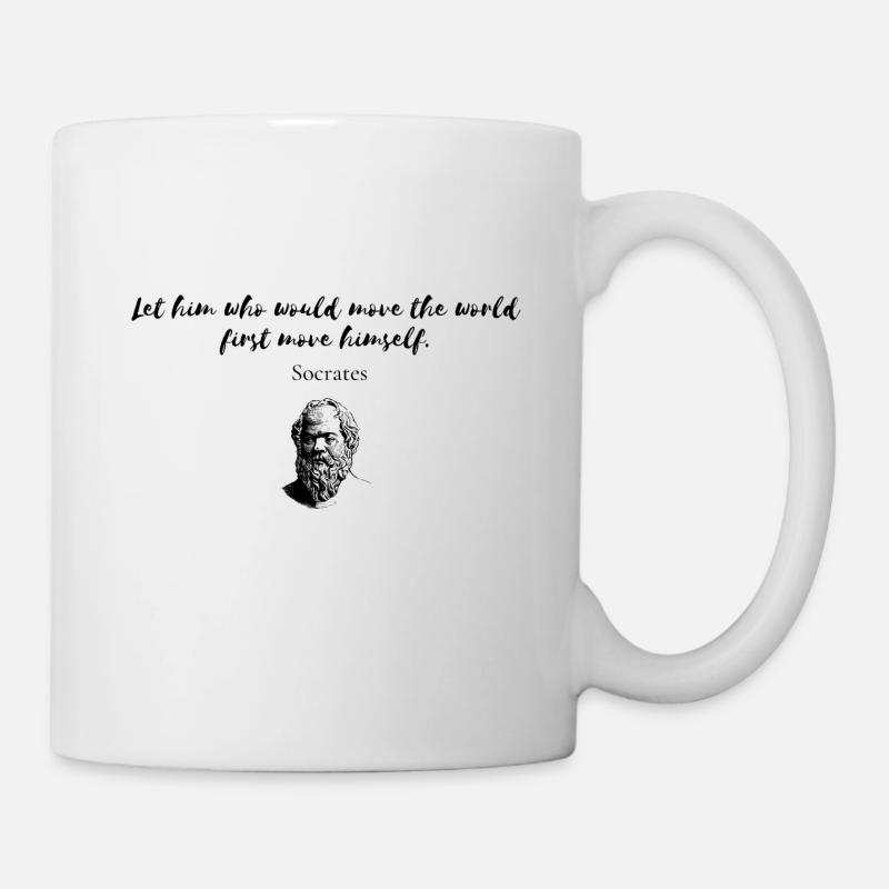 Quote Socrates " Let him who would move the world " - Mug - white