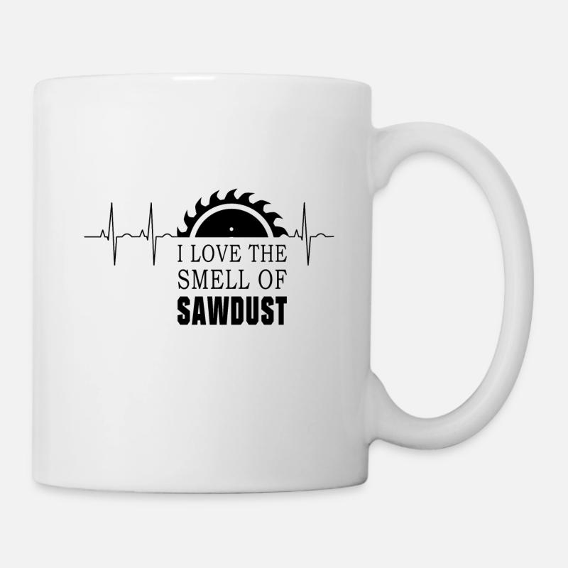 Sägespäne - Tasse - Weiß