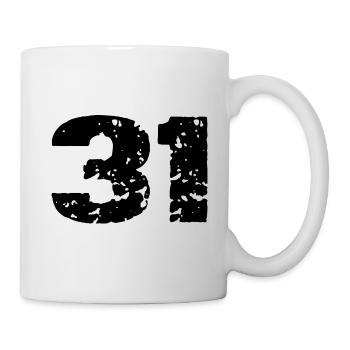 31 Maillot numéro - Mug blanc - blanc - Droite