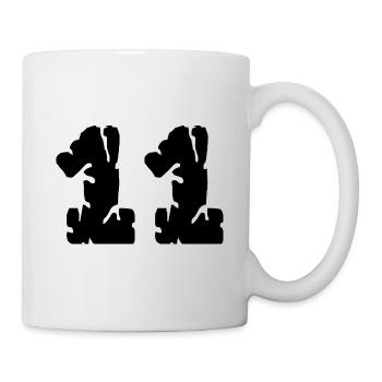 11 Maillot numéro - Mug blanc - blanc - Droite